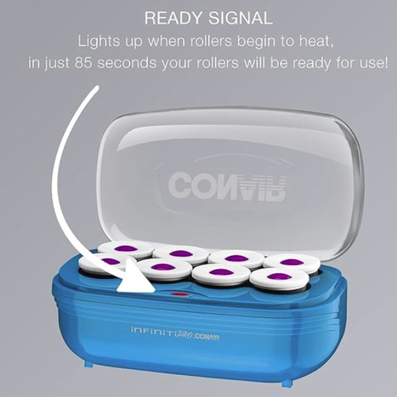 NEW INFINITIPRO By Conair Instant Heat Tourmaline Ceramic Flocked Hot Rollers 2" - Picture 2 of 2